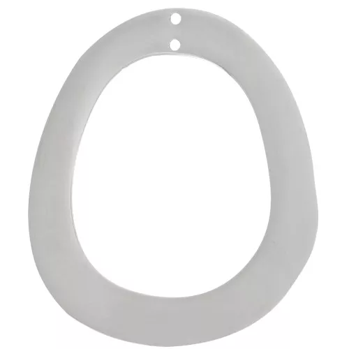 Colgante hueco ovalado 35x31 mm 2 agujeros - Acero inoxidable 304 x1