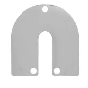 Entrepieza en forma de U 17x16 mm - Acero inoxidable 304 x1