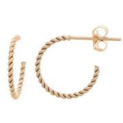 Aros retorcidos abiertos de 12 mm - Gold Filled x2|raw }}