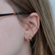 Aros retorcidos abiertos de 12 mm - Gold Filled x2