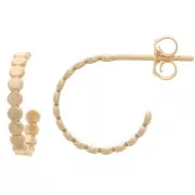 Pendientes de aro mini abierto de 12 mm con baño Gold filled x2