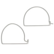 Pendientes de aro de alambre de media luna a decorar 12x17 mm para tejer - Plata 925 x2|raw }}