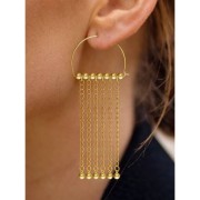 Pendientes de aro de alambre de media luna a decorar 12x17 mm para tejer - Plata 925 x2