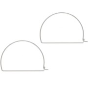 Pendientes de aro de alambre de media luna 20x28 mm para tejer - Plata 925 x2|raw }}