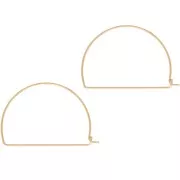 Pendientes de aro de alambre en forma de media luna 20x28 mm para tejer - Gold filled (rolled gold) x2