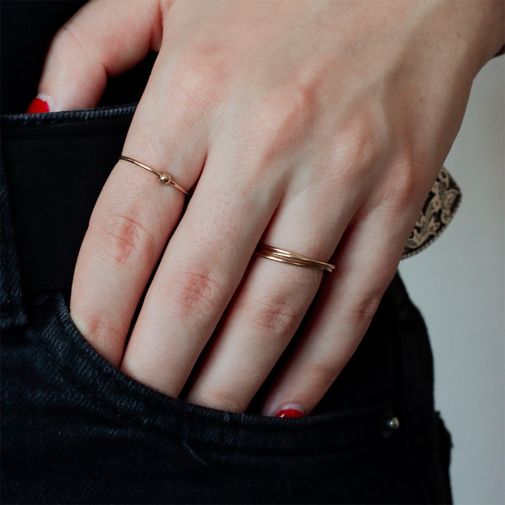 3 anillos entrelazados plata store