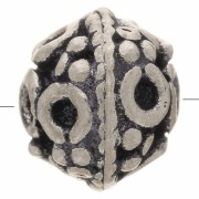 Redonda aplatie 7x6 mm Plata 925 x1