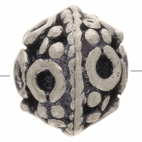 Redonda aplatie 7x6 mm Plata 925 x1