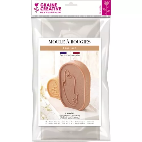 Molde para velas - 2 formas - Creative Seed - Line Art x1
