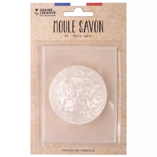 Molde para jabón - Luna 6 cm - Transparente x1
