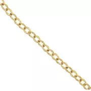 Cadena de fantasía de 7.4mm - Acero inoxidable 304L Dorado x98cm