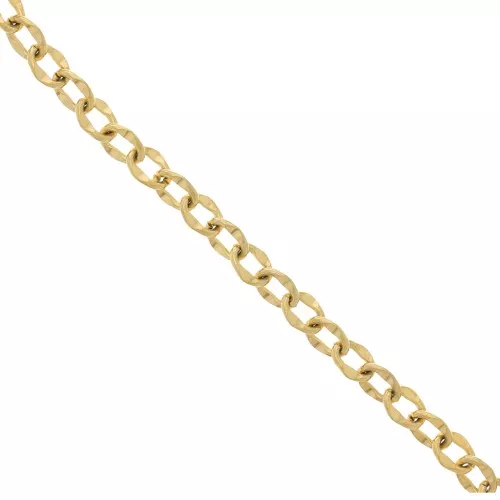 Cadena de fantasía de 7.4mm - Acero inoxidable 304L Dorado x98cm
