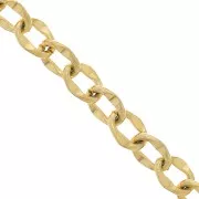 Cadena de fantasía de 7.4mm - Acero inoxidable 304L Dorado x98cm