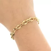 Cadena de fantasía de 7.4mm - Acero inoxidable 304L Dorado x98cm