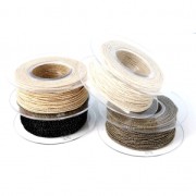 Bobina de hilo italiano Bliss Elastico 1 mm - Arena - Dorado x30m