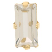 Cristal engaste Aurora A4500 Baguette 10x5 mm - Dorado - Crystal x1