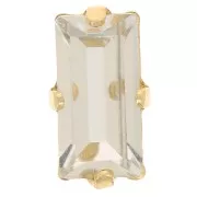 Cristal engaste Aurora A4500 Baguette 10x5 mm - Dorado - Crystal x1
