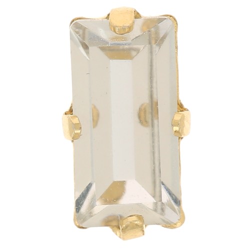 Cristal engaste Aurora A4500 Baguette 10x5 mm - Dorado - Crystal x1