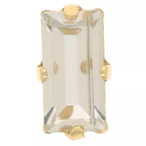 Cristal engaste Aurora A4500 Baguette 10x5 mm - Dorado - Crystal x1