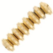 Cuentas redondas aplanadas 4x2mm - Acero inoxidable dorado 304L x10