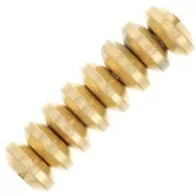 Cuentas redondas aplanadas 4x2mm - Acero inoxidable dorado 304L x10