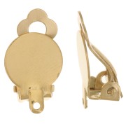 Clips de oreja 10 mm bandeja para orejas no perforadas - Acero inoxidable 304 Oro x2