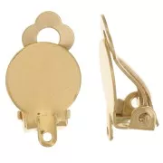 Clips de oreja 10 mm bandeja para orejas no perforadas - Acero inoxidable 304 Oro x2