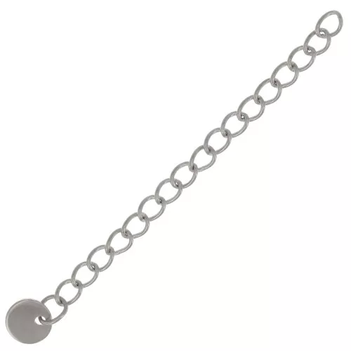 Cadena y medalla de extensión de malla Rombo 60 mm - Acero inoxidable 304L x1
