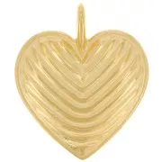 Colgante Corazón 24x20 mm - Chapado en oro x1