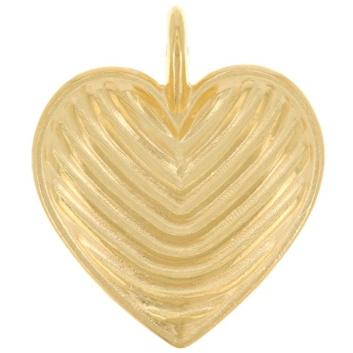 Colgante Corazón 24x20 mm - Chapado en oro x1