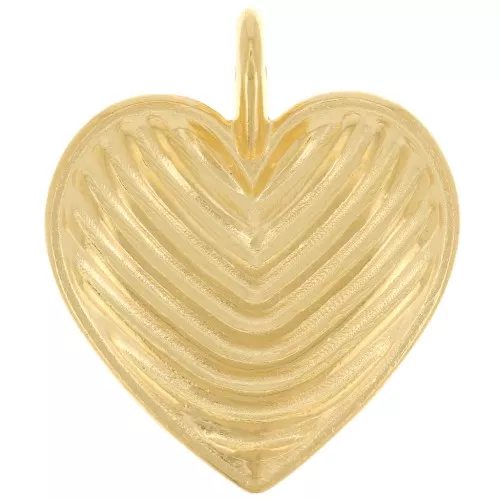 Colgante Corazón 24x20 mm - Chapado en oro x1