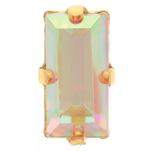 Cristal engaste Aurora A4500 Baguette 10x5 mm - Dorado - Crystal AB x1