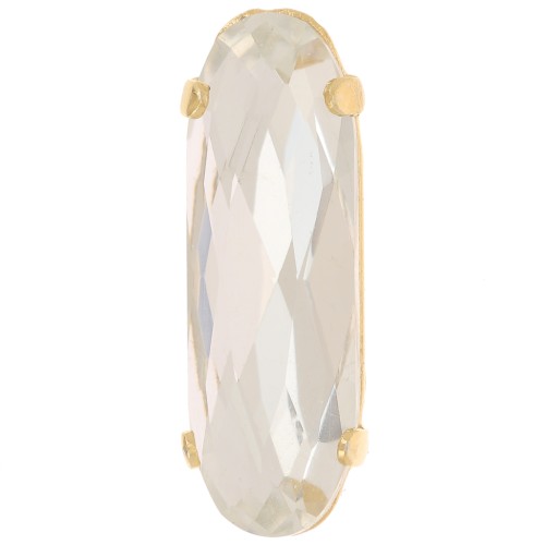 Cristal engaste Aurora A4161 Long Classical Oval 21x7 mm - Dorado - Crystal x1