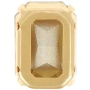 Cristal engaste Aurora A4627 Octagon 18x13 mm - Dorado - Crystal AB x1