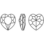 Cristal engaste Aurora A4827 Heart 27 mm - Dorado - Crystal x1