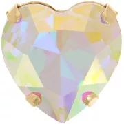 Cristal engaste Aurora A4827 Heart 27 mm - Dorado - Crystal AB x1
