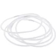 Pulsera Budista Semirredondo - Tibetano 68 mm - Blanco Nacarado x1