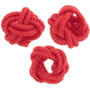 Cuentas efecto nudo en hilo de nylon 7x5 mm - Rojo x6|raw }}