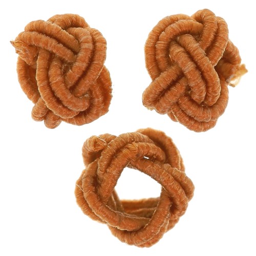 Perles noeud en fil nylon 7x5 mm - Camel x6