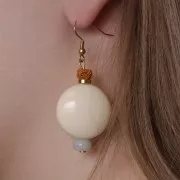 Perles noeud en fil nylon 7x5 mm - Camel x6