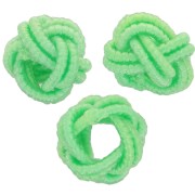 Cuentas efecto nudo en hilo de nylon 7x5 mm - Verde claro x6|raw }}