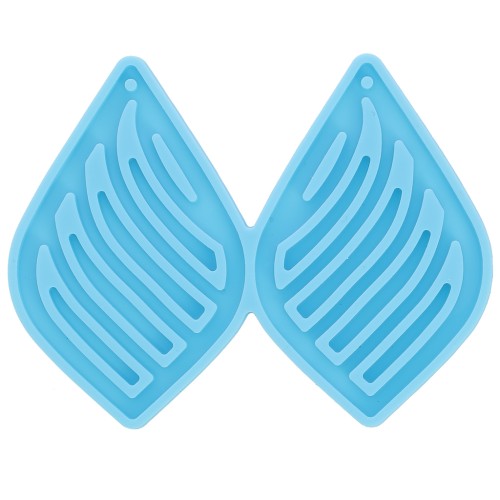 Molde de silicona de resina epoxi y polvo de cerámica - pendientes de gota hueca