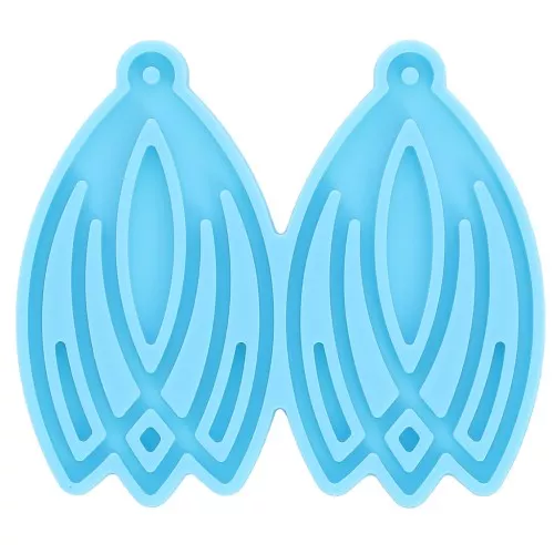 Molde de silicona - pendientes huecos para resina epoxi y polvo de cerámica