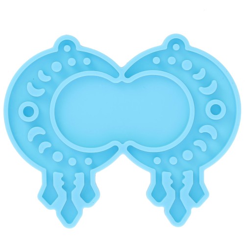 Molde de silicona - pendientes de luna - motivo de luna - resina epoxi