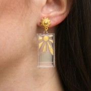 Molde de silicona - pendientes rectangulares - motivo sol - para resina epoxi|raw }}