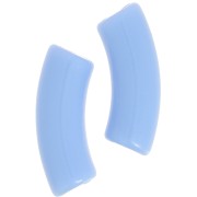 Cuentas tubo curvadas 35x11 mm en acrílico opaco - Azul cielo x6