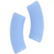 Cuentas tubo curvadas 35x11 mm en acrílico opaco - Azul cielo x6