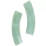 Tubo de acrílico transparente curvado 32x8 mm - Verde salvia jaspeado x6