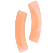 Cuentas acrílicas transparentes 32x8 mm - Naranja claro jaspeado x6