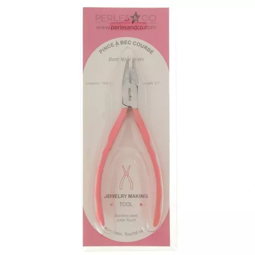 Alicates de punta curvada 14,5 cm by Perles&Co - Satin Touch Coral x1